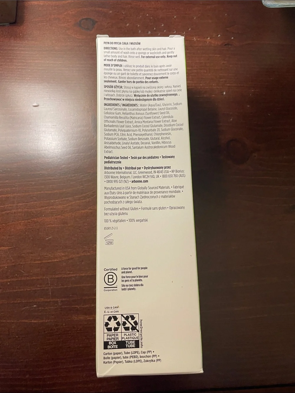 Arbonne Baby Care Hair & Body Wash — Brand New